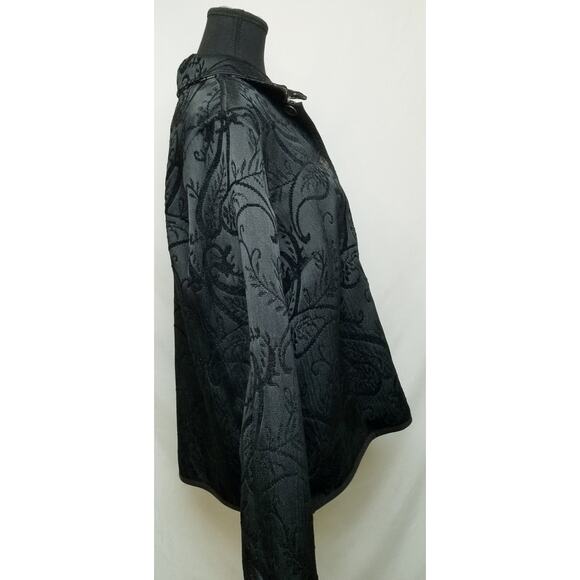 CJ Bank Tapestry Button Up Blazer Jacket Multicolor Reversible Artsy Boho Size L - Picture 7 of 11